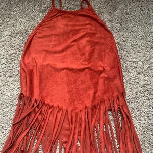 PacSun Red Crop Top Size: Small